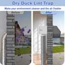 Dryer Lint Trap, Indoor Dryer Vent Kit with Lint Catcher, Metal Dryer Duct Lint Trap with 90 Degree Dryer Vent Elbow, Easy Clean Filter, Transparent Door & Clamps Aluminum Foil Tape Cleaning Brush