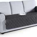 VANSOFY Couch Cover, Waterproof Sofa Covers Washable Slipcover Furniture Protector Couch Seat Covers Non-Slip Couch Cover for Dogs, Pets(Sofa, Charcoal Gray) 3 Seater