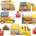 Le Toy Van Wooden Construction Vehicles Set (Yellow)