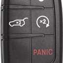 SUPALAND Car Key Fob Replacement Fits for Jeep Grand Cherokee 2014-2022 Dodge Durango Push Start 5 Buttons Keyless Entry Remote Control 68143505AC M3N-40821302 68150061
