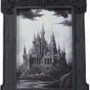 SIKOO Gothic Picture Frame 5x7 Ornate Victorian Black Vintage Picture Frames with Arch Design Tabletop and Wall Mount Display Gothic Victorian Decor