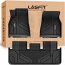 LASFIT Premium Extra Thick Floor Mats Fit for Tesla Model S & Model S Plaid 2026 2025 2024 2023 2022 2021, Custom Fit TPE All Weather Floor Liners 1st & 2nd Front Rear Row Car Mats, Black