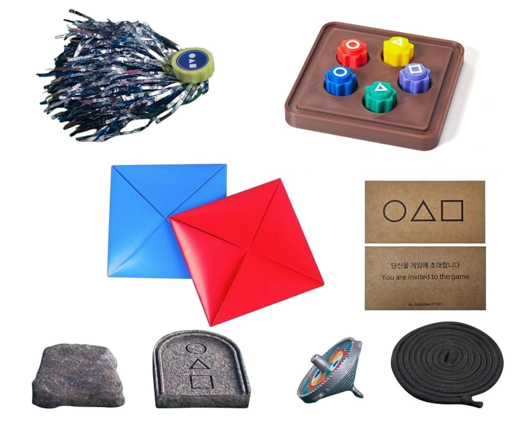 Markhomia Gonggi Korean Traditional Folk Game Play Set  Jebi chagi, Gonggi, Biseokchigi, Paengy, DDAKJI, Family Travel Games (1 Set)