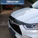 Hood Shield Protector for 2020-2025 Toyota Highlander Accessories, Carbon Fiber Bug Guard Deflector Exterior Front Grille Hood Cover Front Bumper Spoiler Hood Bonnet Deflector for Highlander