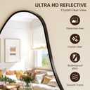 Irregular Wall Mirror, 20"x36" Asymmetrical Mirror with Metal Frame, Decorative Wall Mirror for Entryway Bathroom Living Room Bedroom, Horizontal or Vertical Hanging