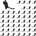 50Pcs 2 Inches Black Slatwall Panel Hooks Bulk Set, Metal Slat Wall Hanging Display Hanger Hooks, Pegboard Organizer for Gridwall Garage Shop Retail