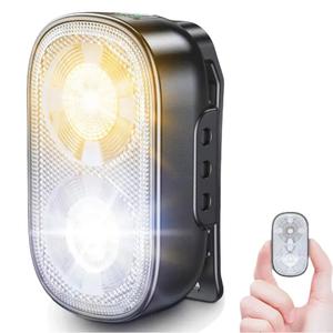 500LM Ultra Bright Mini Clip-on Flashlight Rechargeable, 10 Modes Hands-Free Pocket EDC Flashlights, Waterproof Small Keychain Flashlight, Running Lights for Runners/Emergency/Work/Walking