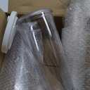 Honeydak 2 Pack Reusable Iced Coffee Cups with Lids and Straws Leakproof Double Wall Insulated Clear Plastic Iced Coffee Tumblers with Straw Brushes (24oz,White)