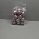 JULMELON 24PCS Large Christmas Balls Ornaments,60mm/2.4 in Shatterproof Plastic Decorative Xmas Tree Ornaments, Assorted Christmas Ball Ornaments for Wedding Mothers Day Party Decorations (Pink)