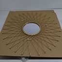 Gold Mirrors for Wall, Metal Sunburst Wall Mirror for Room Decor & Home Decor 15 inch Boho Wall Art Decorative Mirror, A