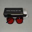 Blue Light Glasses for Woman, Blue Light Glasses Men 99.9% Blue Light Blocking Dual AR Coatings Red Lens, Computer Gaming Glasses, Screen Fatigue & UV Protection