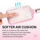 RHOS Paddle Brush for Women & Men - Detangler for Thick, Curly, Long, Wet & Dry Hair - Nylon Bristles Square Cushion Brush for Smoothing and Detangling (1 Pack - Pink)