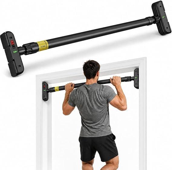 Pull Up Bar for Doorway, Door Frame Chin Up Bar No Screws, 440lbs Capacity
Adjustable 72-95 cm (28.3"-37.4") Chin Up Bar, Dual Gear Lock, Level Meter, Anti-Slip PVC Pads for Home Gym Strength Training