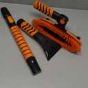 43" Ice Scraper for Car Windshield - 3-in-1 Extendable Snow Brush with 180 Pivot Head, Squeegee & Ergonomic Foam Grip for Christmas Car, SUV, Truck, Auto (Black/Orange)