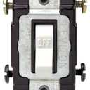 Leviton 20-Amp, 120/277-Volt, Toggle Double-Pole AC Quiet Switch, Commercial Grade, CS220-2W, White