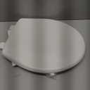 Mayfair Caswell Modern Slow Close Toilet Seat, Durable Plastic Seat, Made in USA, Round, White