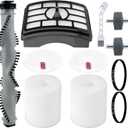 NV500 Accessories Kit for Shark Rotator Professional Lift Away NV500 NV501 NV502 NV505 NV520 NV550 UV560 Vacuum Parts includes 1 Roller Brush, 1 Filter, 2 Foam & Felt Filter, 2 Belts and 2 Wheels