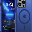 WRJ Magnetic Matte Case for iPhone 14 Pro Max 6.7-Inch, [Compatible with Magsafe] [Military Grade Drop Protection] Slim Translucent Anti-Fingerprints Shockproof Protective Phone Case-Blue