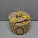 Twisted Manila Rope (3/4 in x 100 ft) Natural Jute Rope Hemp Rope for Crafting, Swing Bed, Railing, Decorating