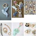 Set of 10 Natural Unfinished Solid Wooden Rings Wood Ring Circle Wood Pendant and Connectors Jewelry Making (100mm-3.94inch)