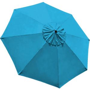 EliteShade USA 9FT Patio Umbrella Replacement Covers 8 Ribs Market Umbrella Canopy Cover (CANOPY ONLY) (Sky Blue)