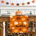 RABUSOFA Orange Rust White Pumpkin Fall Table Runner,Seasonal Autumn Kitchen Dining Table Holiday Thanksgiving Decoration for Home Party Decor 13x90 Inch