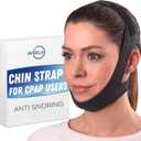 AVEELA Chin Strap for Sleeping and CPAP Users | Anti Snoring Chin Strap, Adjustable Jaw Strap for Sleep Apnea, Stop Snoring Solution for Men and Women, Comfortable Fit to Keep Mouth Closed  Medium
