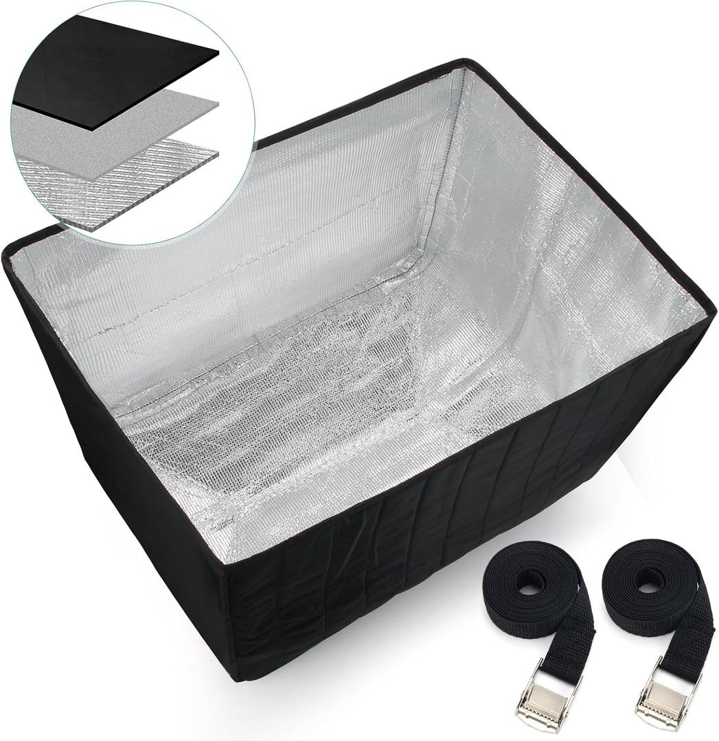 Winter Window Air Conditioner Cover Waterproof for Outside Unit, Luxiv Freeze Protection Cover for Outdoor Window Ac Insulation Cover with 3 Layer (Black, 17Wx12Dx13H)