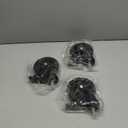 Caster Wheels 5 Inch, Swivel Threaded Stem Casters Set of 3 Heavy Duty 2400lbs, 3/8" -16 x 1 (Stem Diameter 3/8", Stem Length 1") Locking Casters Wheels Black