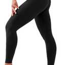 High Waisted Leggings for Women - Tummy Control Yoga Pants for Workout Running Athletic Women's Leggings Plus Size (Black)