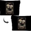 IWXYI Gothic Makeup Bags - Skeleton Skull Makeup Bag Zipper Pouch Travel Toiletry Gifts For Women (the lover)
