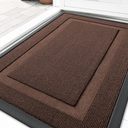 Front Door Mat Indoor Outdoor Entrance, Waterproof All-Season, All-Weather Doormat, Sturdy Natural Rubber, Fade Resistant, Low Profile, Easy Clean Patio Porch Entryway Mat