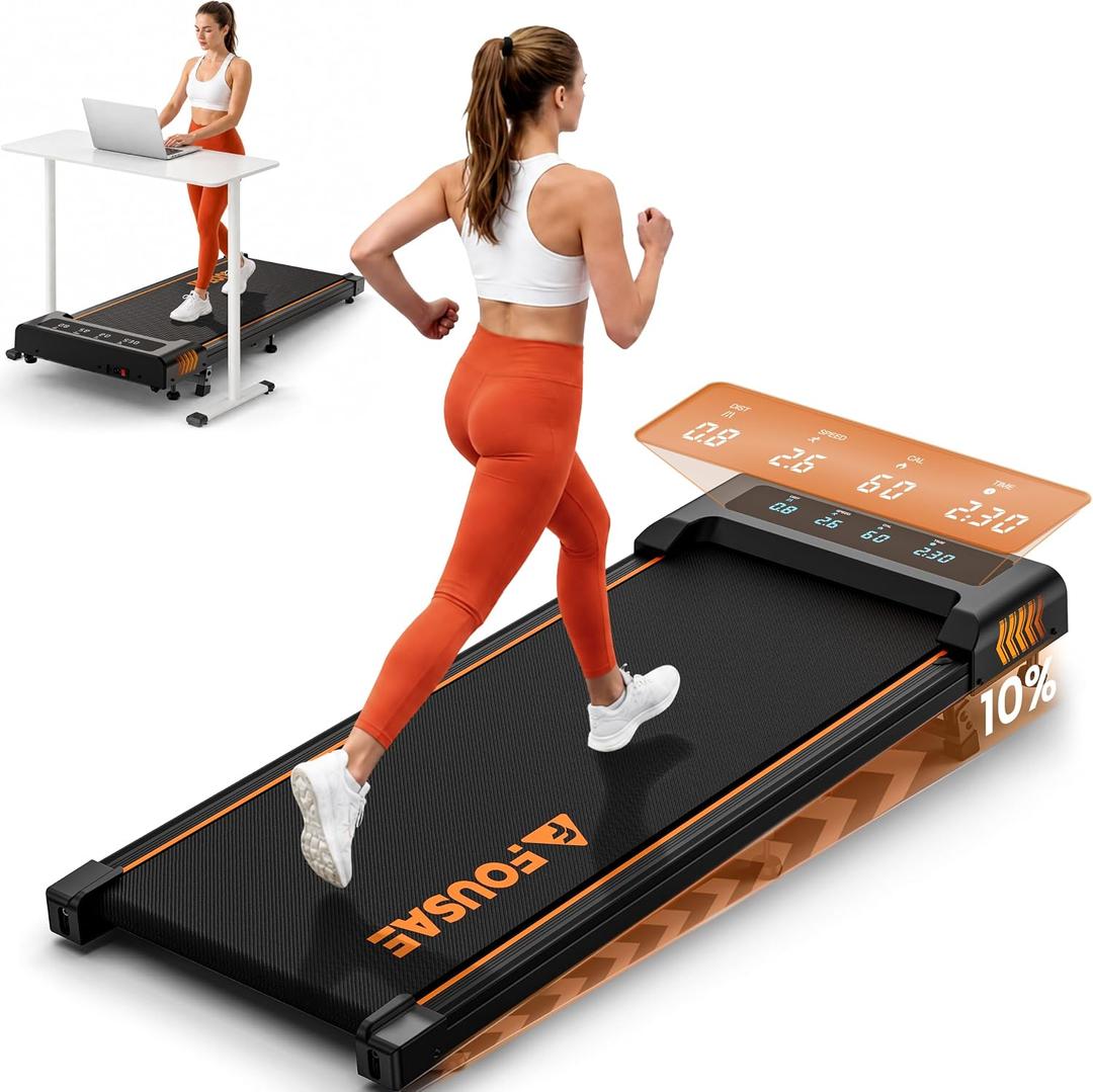 Walking Pad Treadmill, 4 in 1 6.2MPH Walking Pad with 10% Incline, Under Desk Treadmills for Home with Full Screen LED Display, 2.75HP Brushless Drive, 12 HIIT Programs, 350 LBS Weight Capacity