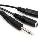 Hosa CYR-303 Y Cable 1/4 Inches TS to Dual RCA - 9 Feet