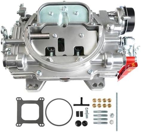 1906 Carburetor 4 Barrel Carb with Electric Choke Satin Finish Replacement For Edelbrock AVS2 650 CFM Carburetor Square Flange New Annular Flow Booster