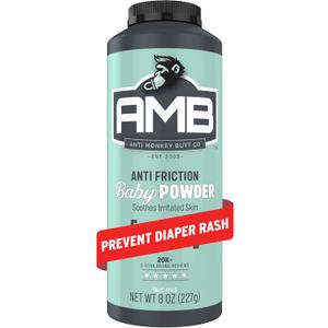 Anti Monkey Butt Baby Powder - Talc-Free Cornstarch Powder for Diaper Rash Prevention - Calamine & Hypoallergenic Formula for Anti-Chafing & Itch Relief - 8 oz