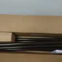KAMANINA 1 Inch Double Curtain Rods 72 to 144 Inches (6-12 Feet) Telescoping Heavy Duty Drapery Rod for Windows 66 to 120, Netted Texture Finials, Antique Bronze, Fewer Rods, Easier Install