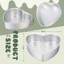 Didaey 6 Pieces Heart Shaped Cake Pans Bulk 8 Inch Aluminum Cake Heart Cake Mold DIY Baking Heart Pans Heart Cake Bakeware Mold Cake Pans for Kitchen Birthday Wedding Supplies