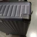 Aluminium Frame Checked-Luggage with Smooth Jelly Wheels, Hardside Zipperless Rolling Suitcase with TSA Lock (Blue, 24-Inch)