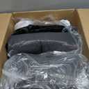 Thermal Door Curtain Fits Doors Size 64"x83"Curtain Size 67"x85", Magnetic Insulated Curtain Center Open, Visible Panels, Keep Warm in Winter Cool in Summer, Diamond Pattern, Gray