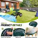 MorningRo 1 Pcs Metal Tractor Seat Vintage Tractor Seat for Lawnmower, Forklift, Farm, Home or Bar Stool (Green)