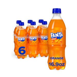 Fanta Orange Soda Soft Drink, 16.9 fl oz Bottles, 6 Pack (BB: February 23, 2026)
