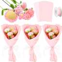 27 Pcs Crochet Flower Bouquet Gifts for 2026 Graduation, Handmade Knitted Crochet Flower Bouquet with Roses Sunflowers Daisies for Teacher Students(Gorgeous,Pink Series)