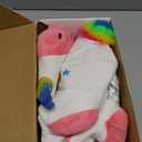 iPlay, iLearn Bouncy Pals Hopping Unicorn Horse, Toddler Girl Inflatable Bouncing Animal Hopper Toy, Outdoor Indoor Plush Ride on Bouncer, Baby Birthday Gift 18 Month 2 3 4 Year Old Kid - Unicorn