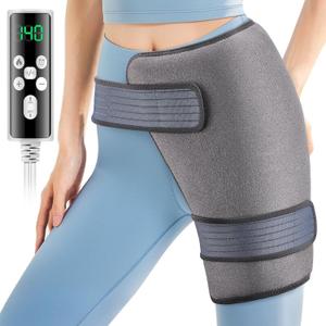 Hip Heating Pad for Hip Pain Relief, Heated Hip Brace for Sciatica Pain Relief, Back/Thigh/Leg/Buttock Electric Heating Therapy Pad for Men Women, 3 Heat and 13 Timing Settings