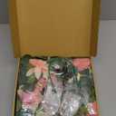 Yastouay 2 Pcs Flower Garland with Lights, 12 Ft Pink Rose Floral Garland Fake Flowers for Wedding Arch Party Tables Backdrop Decor