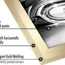 Americanflat 18x24 Poster Frame with Polished Plexiglass - Gold Picture Frame - Wide Photo Frames Made of Engineered Wood for Vertical or Horizontal Wall Display - Epic Collection - Gold