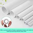 6Pcs 1/2 Inch PVC Pipe 34"(2.83FT) Long Sch40 Industrial Pipes for Home DIY, Greenhouse, Garden, Farm, Workshop, Furniture Grade, White (0.50" x 34"L)