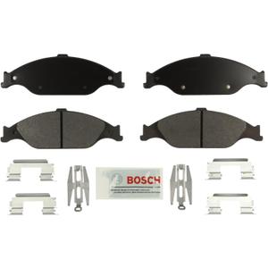 BOSCH BE804H Blue Ceramic Brake Pad Set With Hardware - Compatible With Select Ford Mustang; FRONT