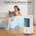 Portable Air Conditioners,Windowless Swamp Cooler Portable AC Unit, Cooling Fan That Blow Cold Air w/Remote 5L Tank 12 Speeds 9H Timer, Evaporative Air Cooler for Bedroom Indoor Room (white)